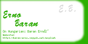 erno baran business card